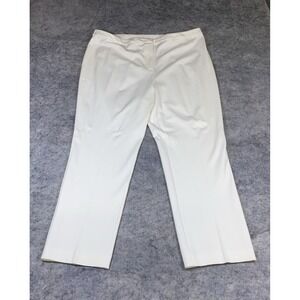 Susan Graver‎ Pants Women's 24W Ivory Regular Ponte Straight Leg Stretch Office